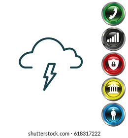 weather (thunderstorm) icon. vector illustration