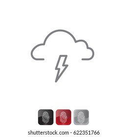 weather (thunderstorm) icon. vector illustration