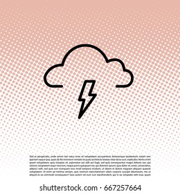 weather (thunderstorm) icon. vector illustration