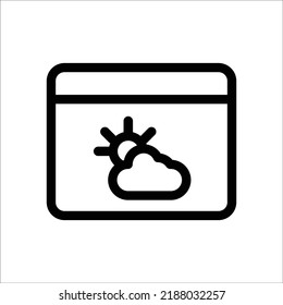 Weather update icon, Line Vector graphics