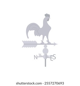 Weather Vane, Farming Flat Vector Illustration