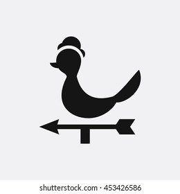 Weather vane icon illustration isolated vector sign symbol