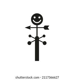 The weather vane icon. Simple vector illustration on a white background.