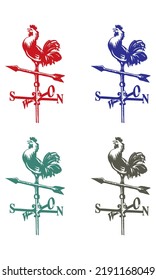 Weather Vane Icon Vector Illustration
