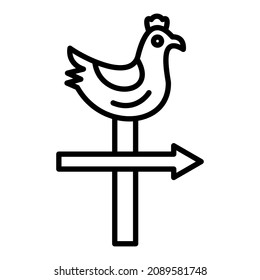 Weather Vane icon vector image. Can also be used for web apps, mobile apps and print media.