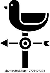 Wetterfahne Linie Vektor Symbol Design