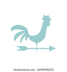 Aleta de Clima con gallo que muestra la dirección del viento