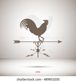 Weather Vane,  rooster, silhouette
