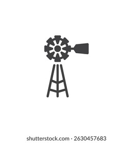 Weather Vane vector icon. filled flat sign for mobile concept and web design. Windmill or rotary blade glyph icon. Symbol, logo illustration. Vector graphics