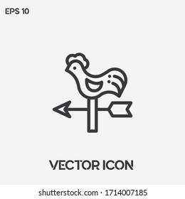 Weather vane vector icon illustration. Ui/Ux. Premium quality.