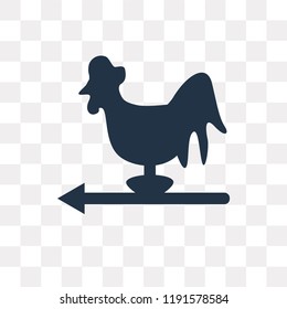 Weather vane vector icon isolated on transparent background, Weather vane transparency concept can be used web and mobile
