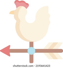 Weather Vane Vector illustration icon in trendy flat style isolated on white background