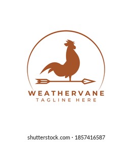 Weather vane, wind vane logo vector illustration template design, creative weathercock logo