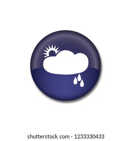 Weather vector button, web design element
