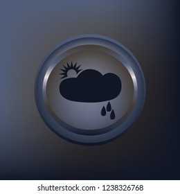 Weather vector button, web design element