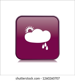 Weather vector button, web design element