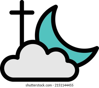 weather vector color line icon