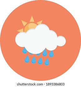 weather vector flat colour icon