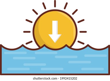 icono de color plano del vector meteorológico