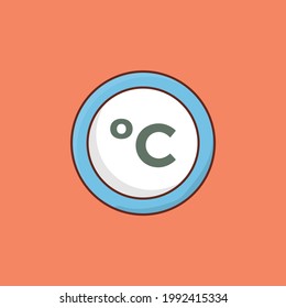 weather vector flat colour icon