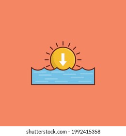 weather vector flat colour icon