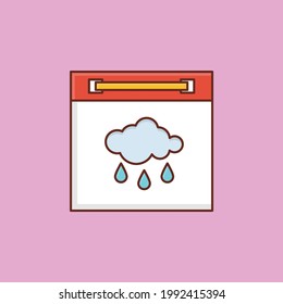 weather vector flat colour icon