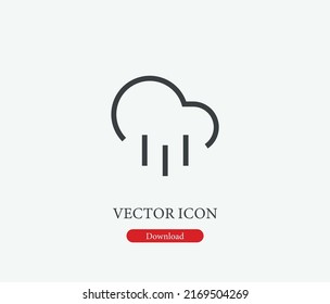 Weather vector icon. Editable stroke. Symbol in Line Art Style for Design, Presentation, Website or Mobile Apps Elements, Logo. Weather symbol illustration. Pixel vector graphics - Vector