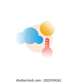 El clima. Icono del vector en el estilo de gradiente