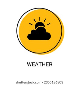 Wettervektorgrafik. Wettersymbol auf weißem Hintergrund. Stock-Vektorgrafik.