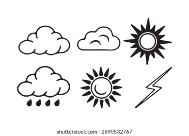 Icono de Vector de Clima sobre fondo blanco.