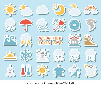 Weather vector icon set.