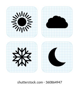 weather  vector icon set