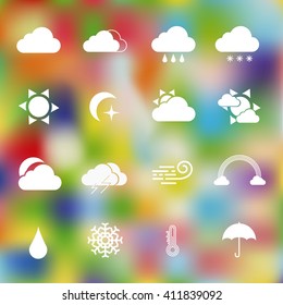 weather vector icon set