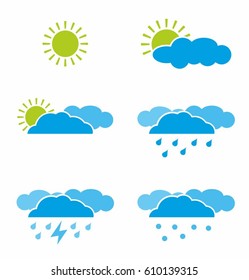 Weather vector icon set