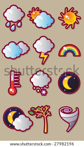 Weather vector icon set