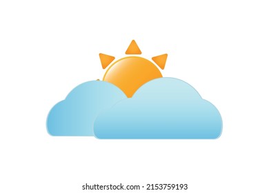 Weather vector icons. Weather forecast sign symbols by Eps10.