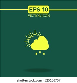 weather vector icon.Simple  Icon.Flat Icon.raininess