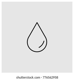 Weather vector line icons: drop, wetness