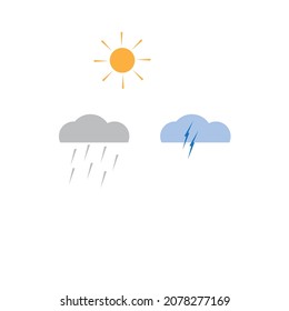 Weather vector minimalist illustration or clip art
