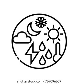 Weather vector outline icon