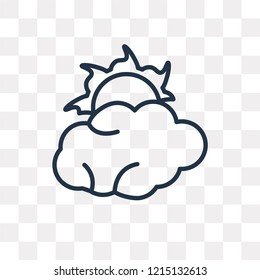 Weather vector outline icon isolated on transparent background, high quality linear Weather transparency concept can be used web and mobile