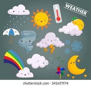 weather vector set