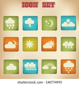 Weather vintage icons