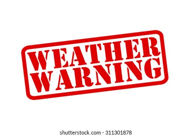 Weather Warning Red Rubber Stamp Vector Stock Vector (Royalty Free ...