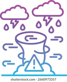 Icono de Vector de advertencia de Clima. Se puede utilizar para aplicaciones de impresión, móviles y de Web.