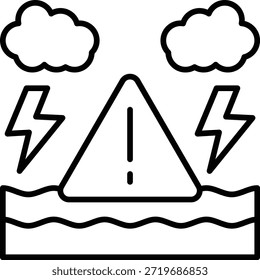 Weather warning vector icon. Can be used for printing, mobile and web applications.