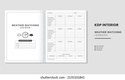 Weather Watching Log Book KDP Interior