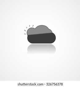 Weather web icon on white background