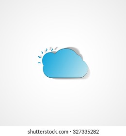 Weather web icon on white background
