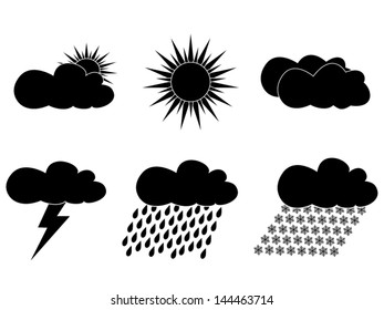 Weather Web Icons Set. vector